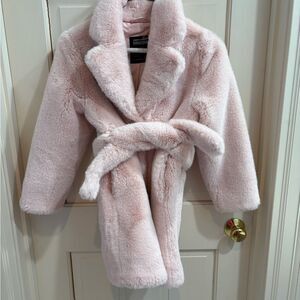 Bomboogie girls faux fur pink coat
